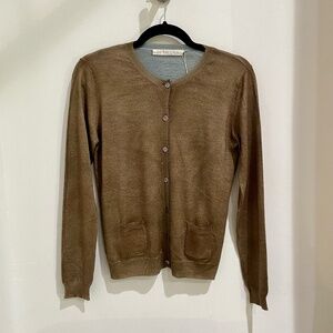 Parker Blue Mata Cardigan Sweater in Brown